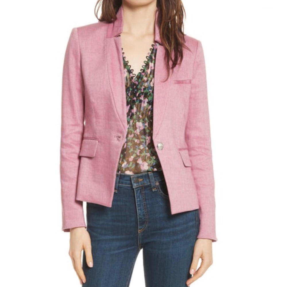 VERONICA BEARD Orchid Chambray Upcollar Jacket size 0